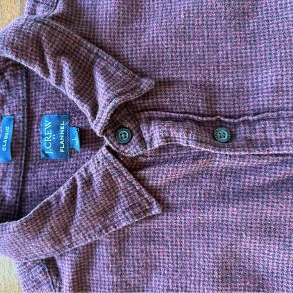 J. Crew Burgundy Checkered Shirt - Picture 3 of 4
